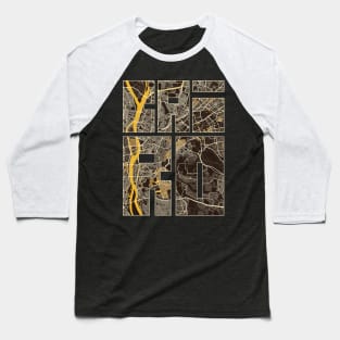 Cairo, Egypt City Map Typography - Pastel Baseball T-Shirt